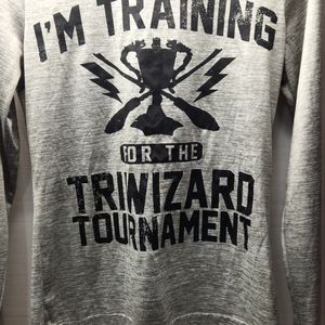 Harry Potter TriWizard Tournament Training Gray Long Sleeve Shirt Juniors L B21
